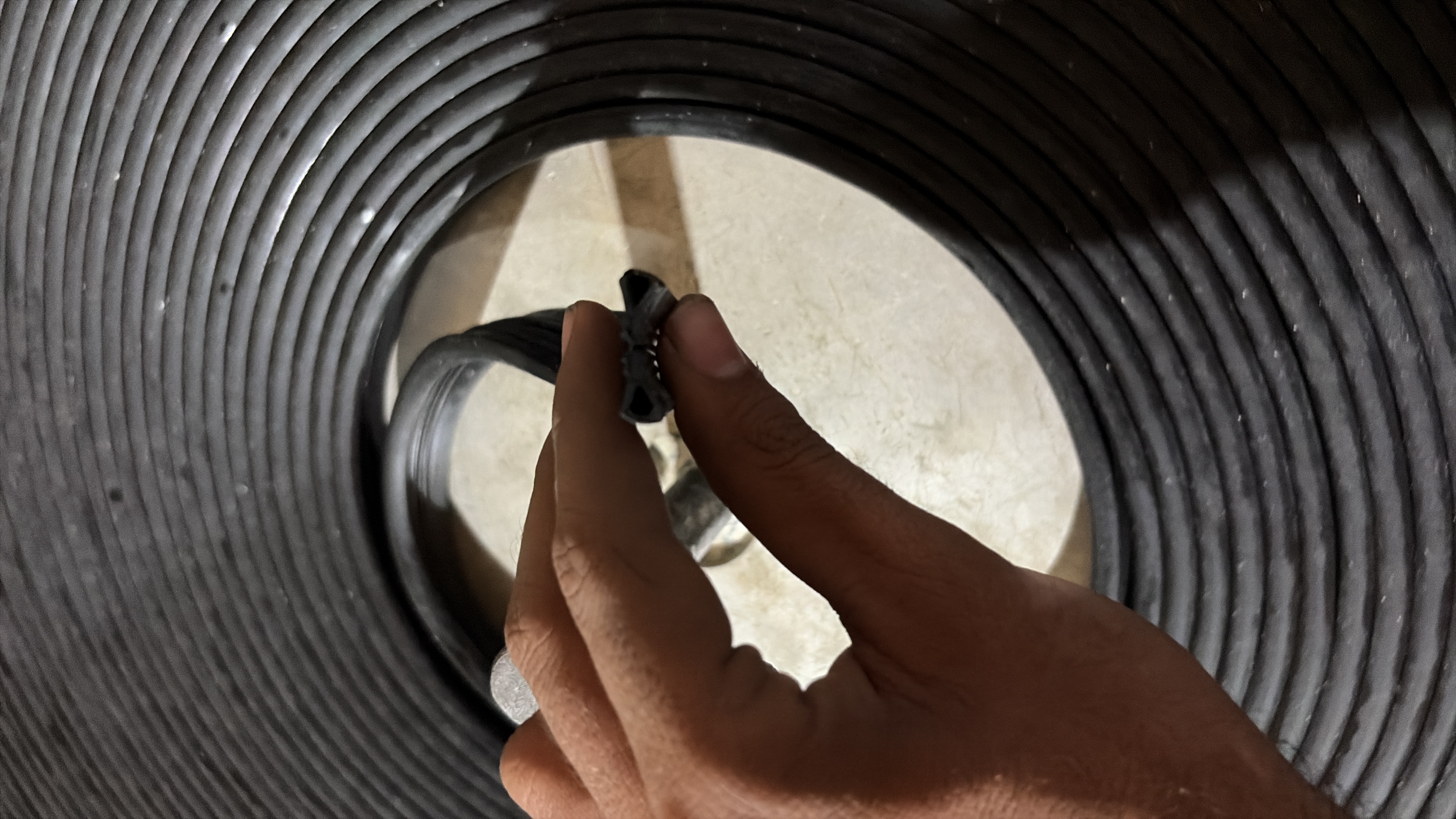 Rubber profile coil at Mohit Rubber Industries factory